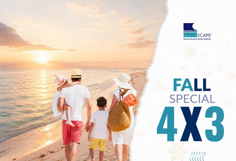 Offre Spéciale Automne – 4e Nuit Gratuite Hotel Beachscape Kin Ha Cancún Offre Spéciale Automne – 4e Nuit Gratuite Hotel Beachscape Kin Ha Cancún