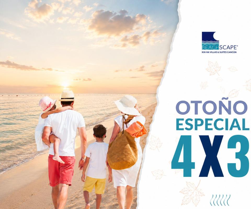 Offre Spéciale Automne – 4e Nuit Gratuite Hotel Beachscape Kin Ha Cancún Offre Spéciale Automne – 4e Nuit Gratuite Hotel Beachscape Kin Ha Cancún